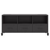 vidaXL TV Cabinet 100.5x39x43.5 cm Steel Black