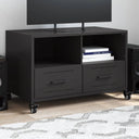 vidaXL TV Cabinet 68x39x43.5 cm Steel Black