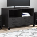 vidaXL TV Cabinet 68x39x43.5 cm Steel Black
