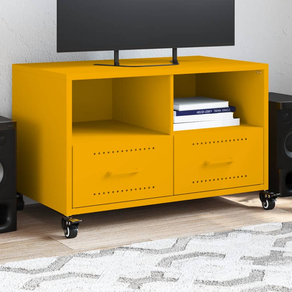 vidaXL TV Cabinet 68x39x43.5 cm Steel Black