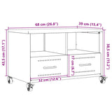 vidaXL TV Cabinet 68x39x43.5 cm Steel Black
