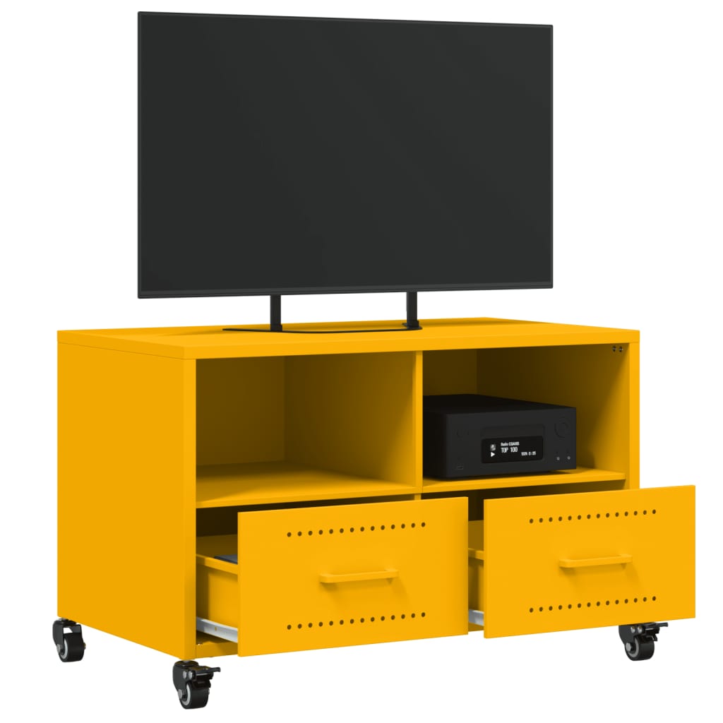 vidaXL TV Cabinet 68x39x43.5 cm Steel Black