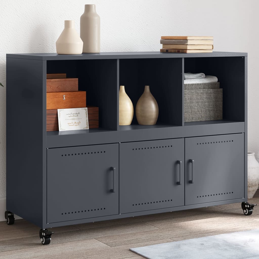 vidaXL Sideboard 100.5x39x72 cm steel black
