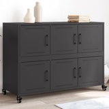 vidaXL Dressoir 100,5x39x72 cm staal zwart