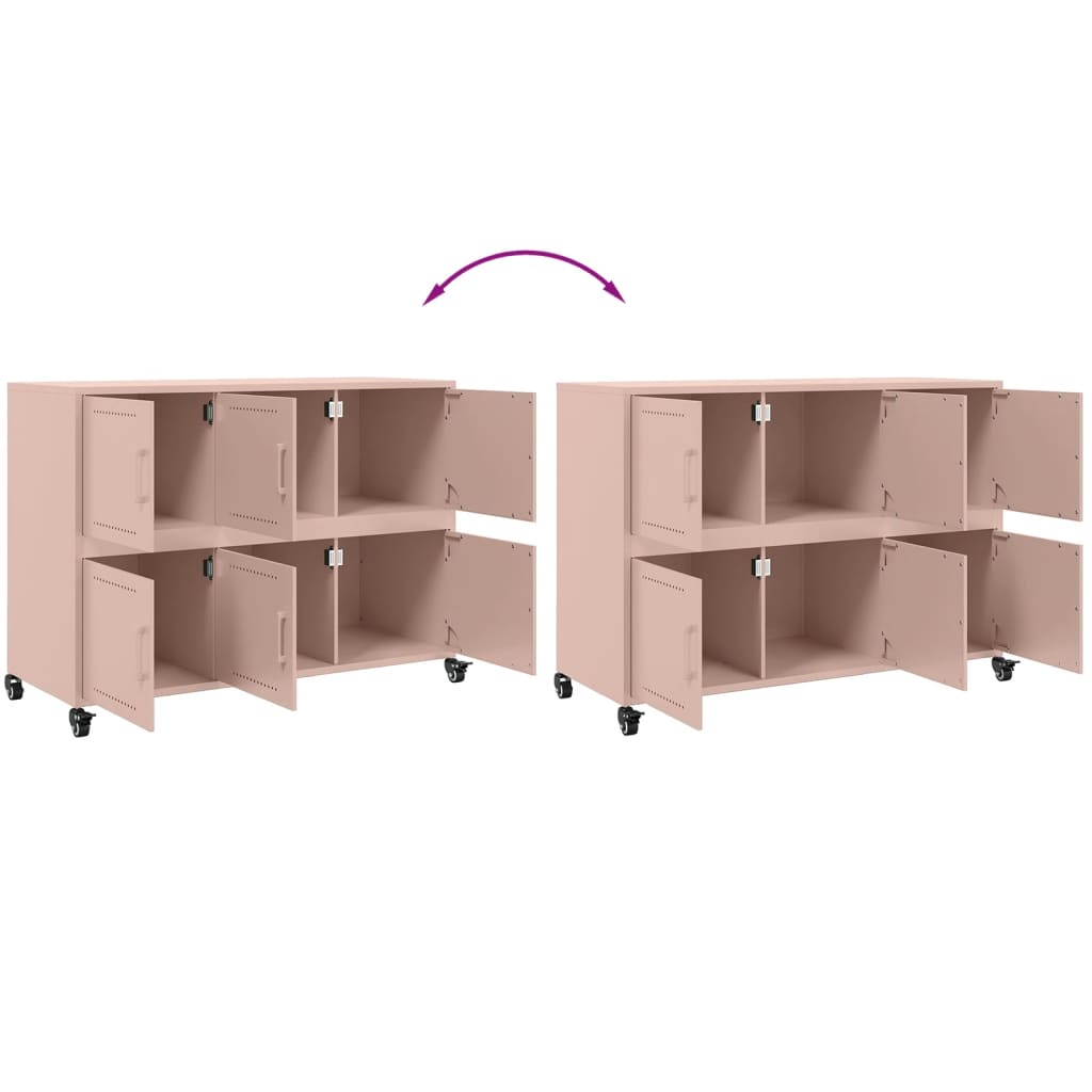 vidaXL Dressoir 100,5x39x72 cm staal zwart