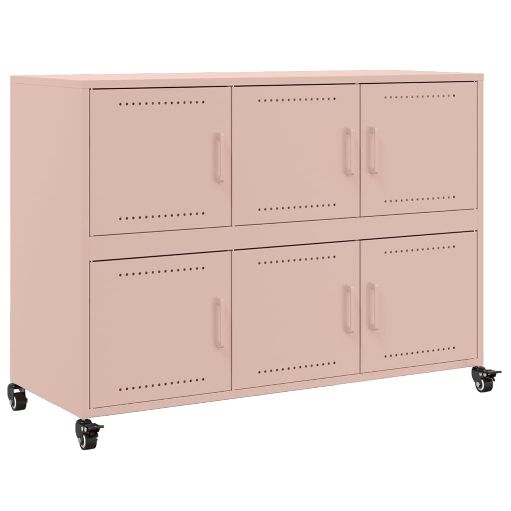 vidaXL Dressoir 100,5x39x72 cm staal zwart