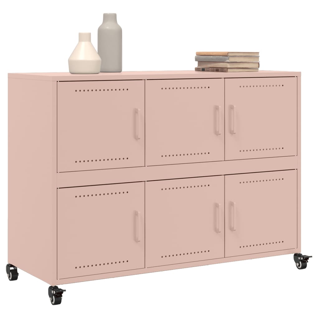 vidaXL Dressoir 100,5x39x72 cm staal zwart