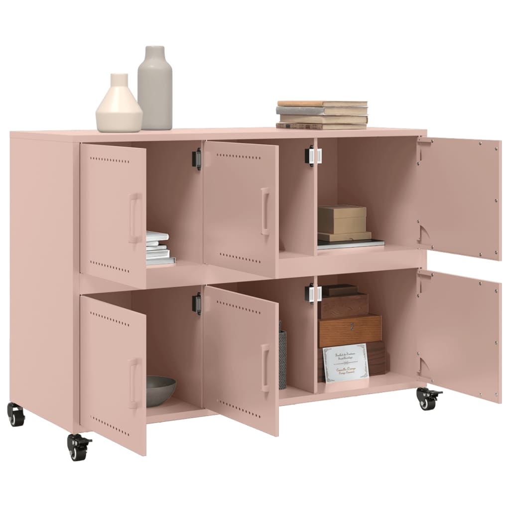 vidaXL Dressoir 100,5x39x72 cm staal zwart