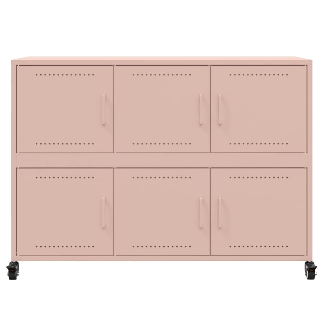vidaXL Dressoir 100,5x39x72 cm staal zwart