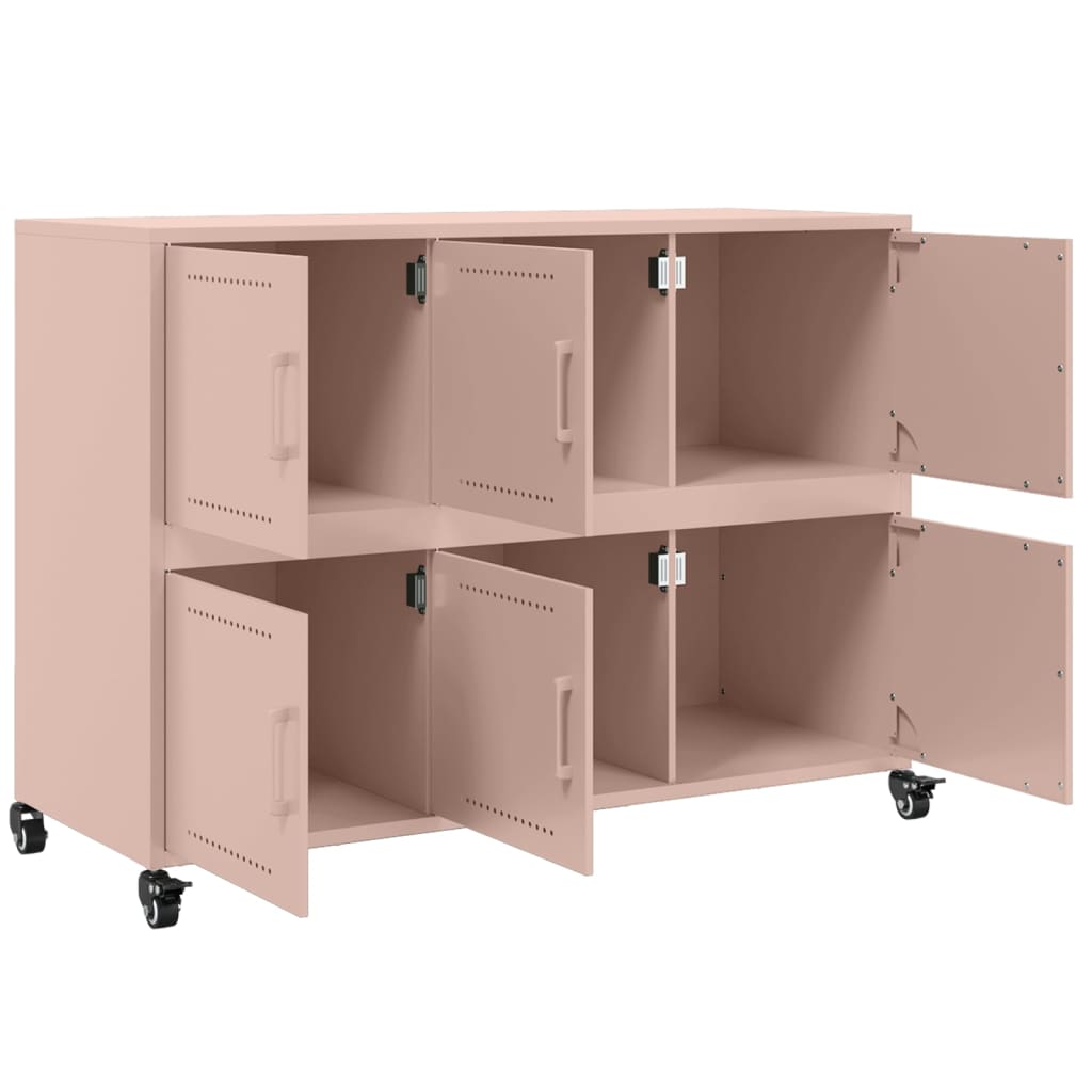 vidaXL Dressoir 100,5x39x72 cm staal zwart