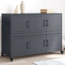 vidaXL Dressoir 100,5x39x72 cm staal zwart