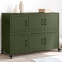 vidaXL Dressoir 100,5x39x72 cm staal zwart