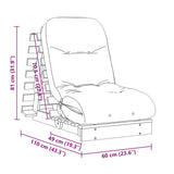 vidaXL Futon Sofa Bed with Mattress 60x206x11 cm Solid Pine Wood