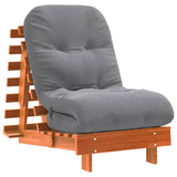 vidaXL Futon Sofa Bed with Mattress 60x206x11 cm Solid Pine Wood