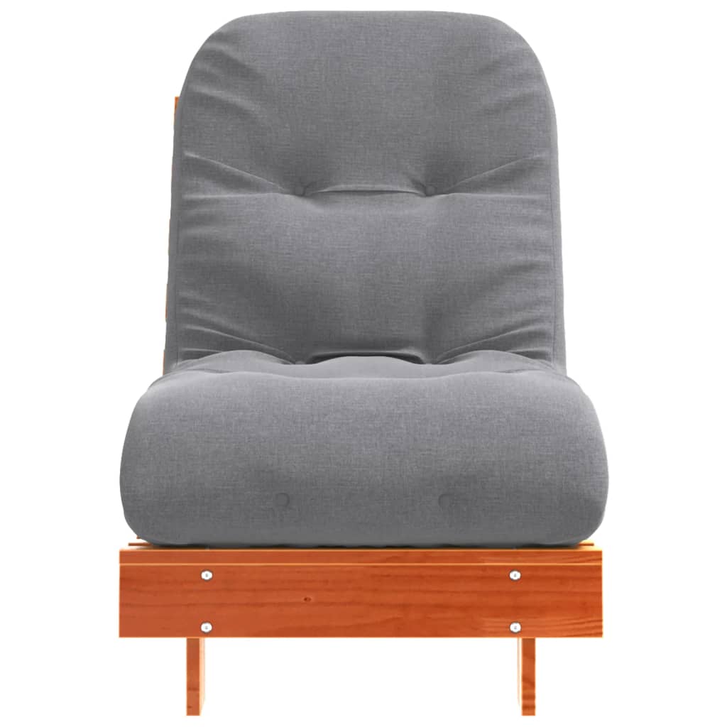 vidaXL Futon Sofa Bed with Mattress 60x206x11 cm Solid Pine Wood