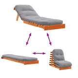 vidaXL Futon Sofa Bed with Mattress 60x206x11 cm Solid Pine Wood