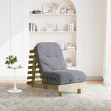 vidaXL Futon Sofa Bed with Mattress 60x206x11 cm Solid Pine Wood