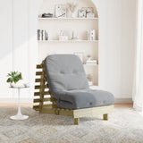 vidaXL Futon Sofa Bed with Mattress 60x206x11 cm Solid Pine Wood