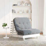 vidaXL Futon Sofa Bed with Mattress 60x206x11 cm Solid Pine Wood