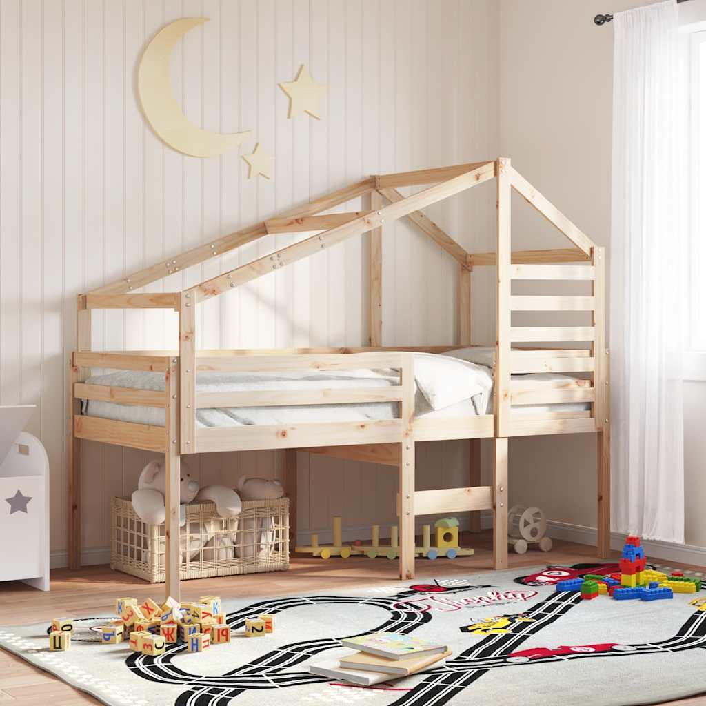 vidaXL Kinderbedhuisje 198x87x113 cm massief grenenhout