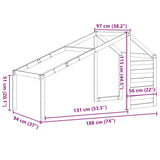 vidaXL Kinderbedhuisje 198x87x113 cm massief grenenhout