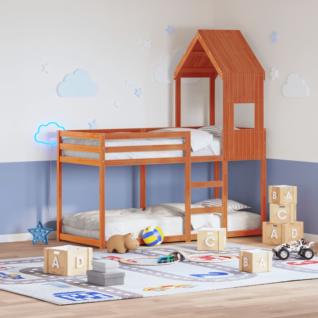 vidaXL Kinderbedhuisje 60x89x134,5 cm massief grenenhout