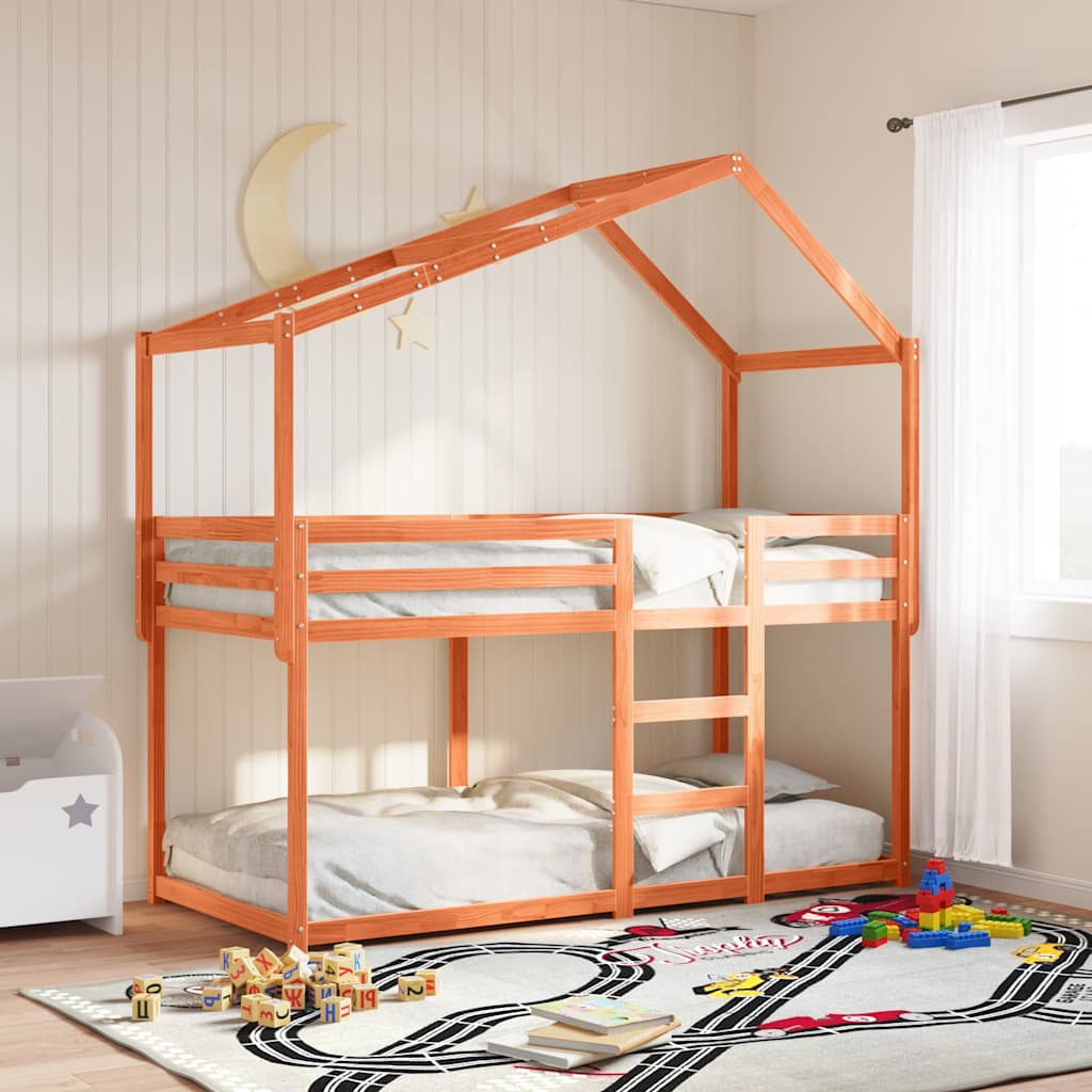 vidaXL Kinderbedhuisje 213x95,5x144,5 cm massief grenenhout