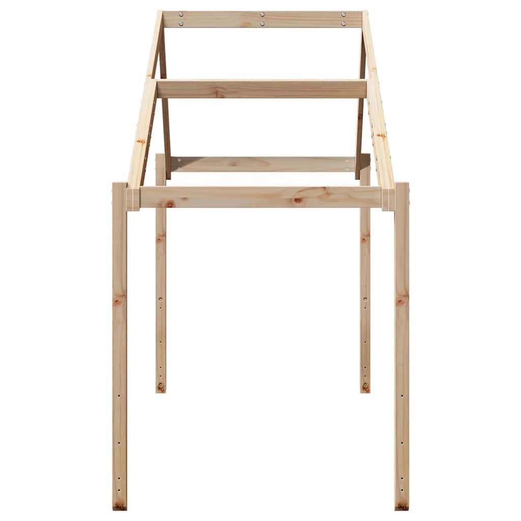 vidaXL Kinderbedhuisje 213x95,5x144,5 cm massief grenenhout