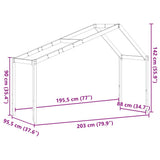 vidaXL Kinderbedhuisje 213x95,5x144,5 cm massief grenenhout