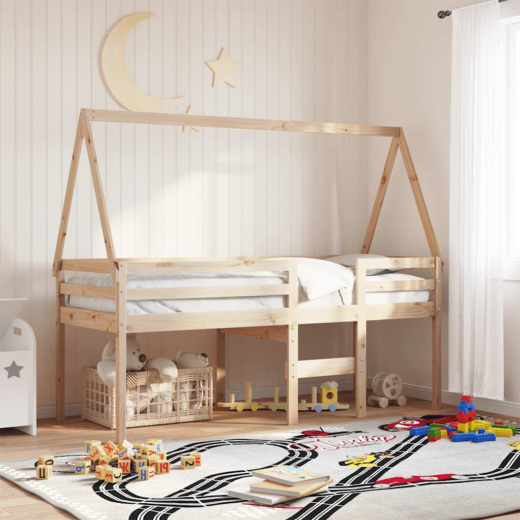 vidaXL Kinderbedhuisje 209x95,5x88 cm massief grenenhout