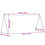 vidaXL Kinderbedhuisje 209x95,5x88 cm massief grenenhout