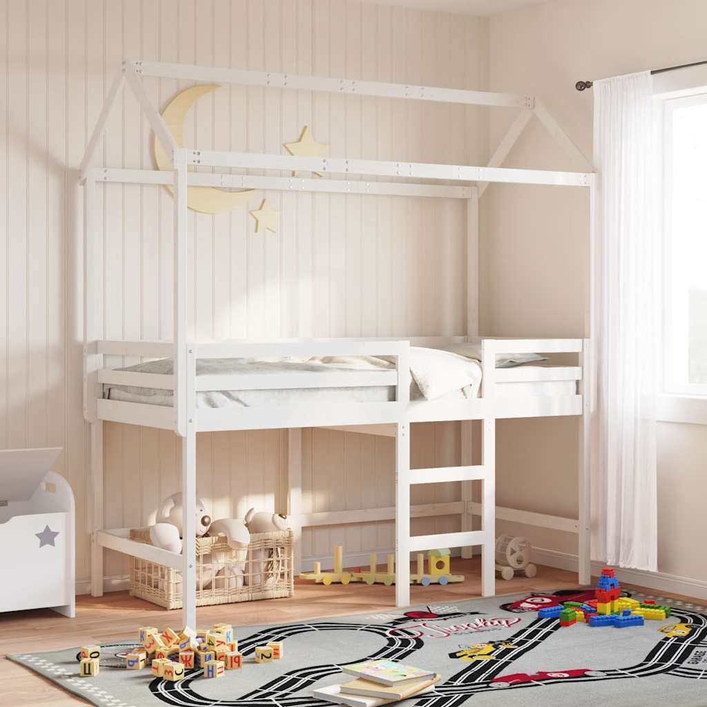 vidaXL Children's House Bed 217x95.5x159 cm Solid Pine Wood
