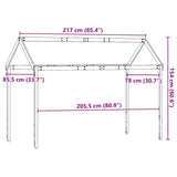 vidaXL Children's House Bed 217x95.5x159 cm Solid Pine Wood
