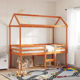 vidaXL Children's House Bed 217x95.5x159 cm Solid Pine Wood
