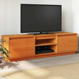 vidaXL Tv-meubel 140x35x40 cm massief grenenhout wit