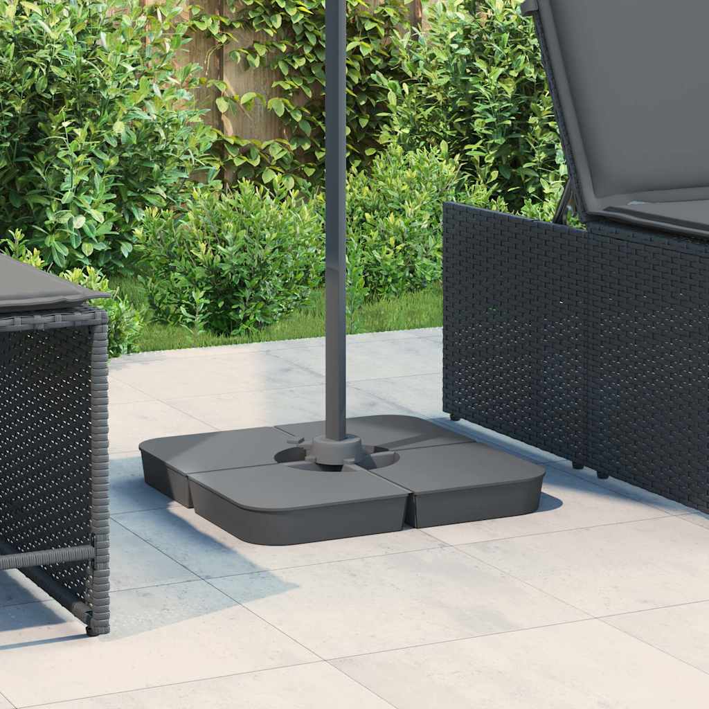 vidaXL 4-delige Set parasolvoeten voor kruisvoet parasol 100 kg PP