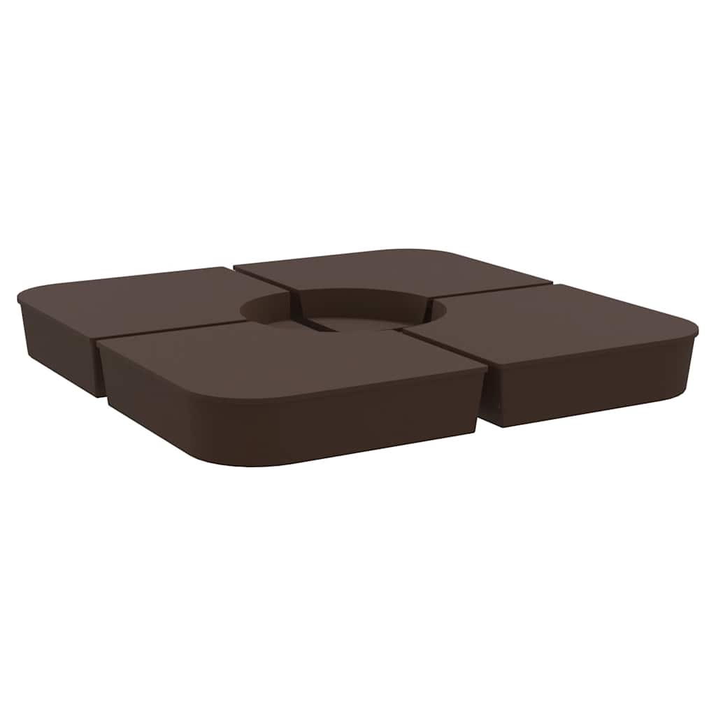 vidaXL 4-delige Set parasolvoeten voor kruisvoet parasol 100 kg PP