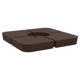 vidaXL 4-delige Set parasolvoeten voor kruisvoet parasol 100 kg PP