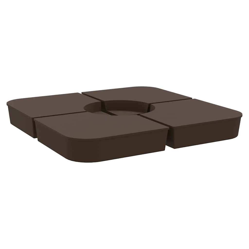 vidaXL 4-delige Set parasolvoeten voor kruisvoet parasol 100 kg PP