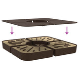 vidaXL 4-delige Set parasolvoeten voor kruisvoet parasol 100 kg PP