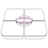 vidaXL 4-delige Set parasolvoeten voor kruisvoet parasol 100 kg PP