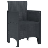 vidaXL Garden chair 2 pcs Anthracite 53 x 49 x 85 cm Polypropylene