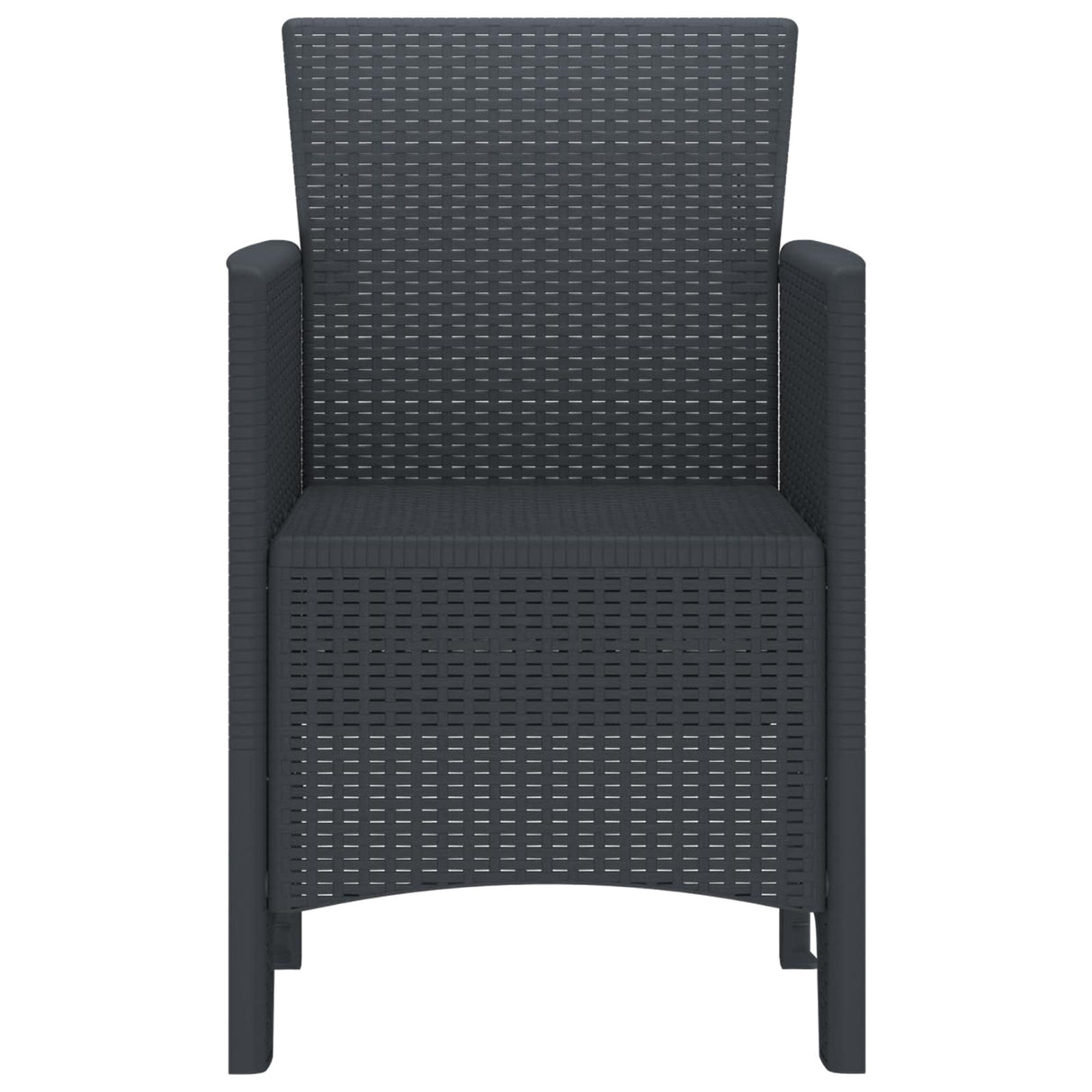 vidaXL Garden chair 2 pcs Anthracite 53 x 49 x 85 cm Polypropylene