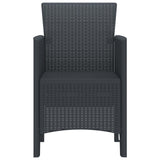 vidaXL Garden chair 2 pcs Anthracite 53 x 49 x 85 cm Polypropylene