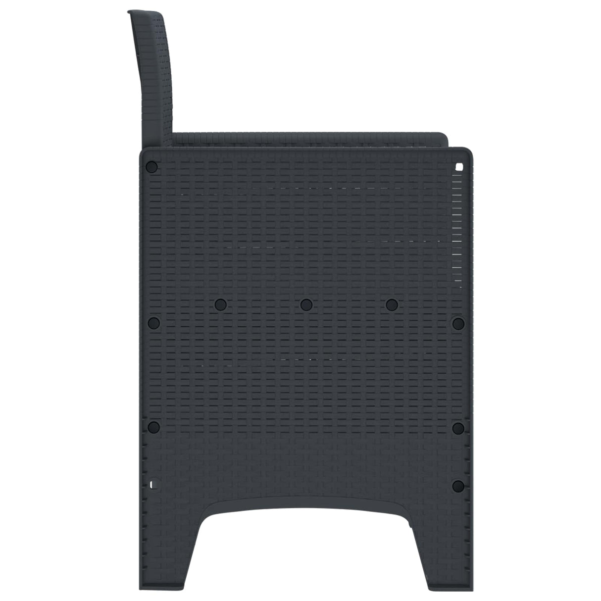 vidaXL Garden chair 2 pcs Anthracite 53 x 49 x 85 cm Polypropylene
