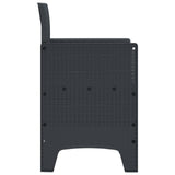 vidaXL Garden chair 2 pcs Anthracite 53 x 49 x 85 cm Polypropylene