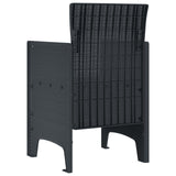 vidaXL Garden chair 2 pcs Anthracite 53 x 49 x 85 cm Polypropylene