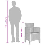 vidaXL Garden chair 2 pcs Anthracite 53 x 49 x 85 cm Polypropylene