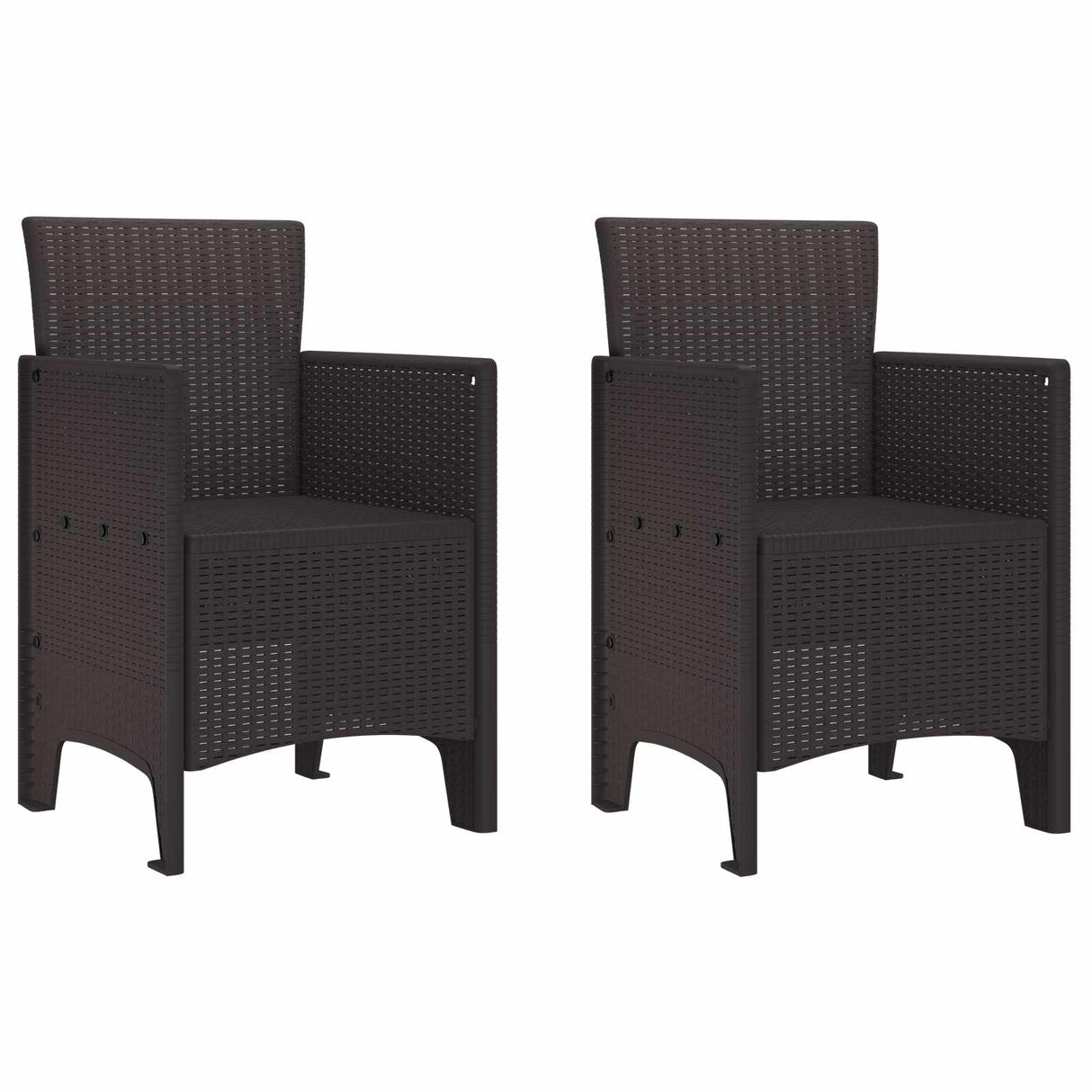vidaXL Garden chair 2 pcs Anthracite 53 x 49 x 85 cm Polypropylene