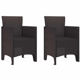 vidaXL Garden chair 2 pcs Anthracite 53 x 49 x 85 cm Polypropylene